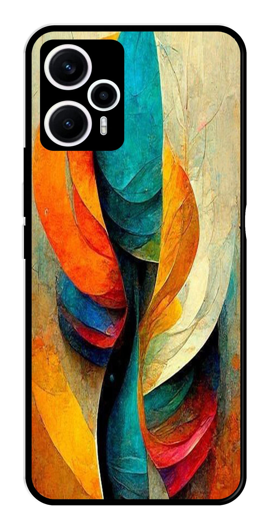 Modern Art Metal Mobile Case for Poco F5 5G   (Design No -11)