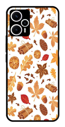 Autumn Leaf Metal Mobile Case for Poco F5 5G