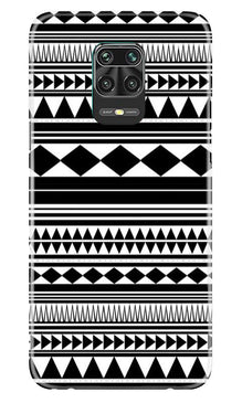 Black white Pattern Mobile Back Case for Poco M2 Pro (Design - 5)