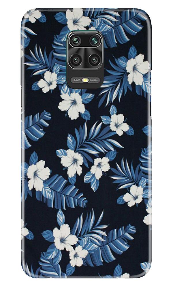 White flowers Blue Background2 Case for Poco M2 Pro
