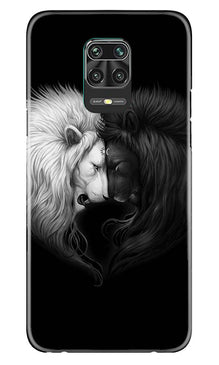 Dark White Lion Mobile Back Case for Poco M2 Pro  (Design - 140)
