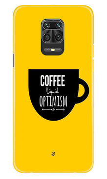 Coffee Optimism Mobile Back Case for Poco M2 Pro  (Design - 353)