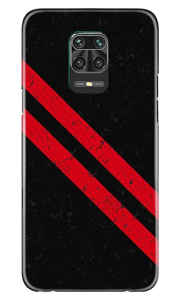 Black Red Pattern Mobile Back Case for Poco M2 Pro  (Design - 373)