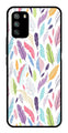 Colorful Feathers Metal Mobile Case for Poco M3   (Design No -06)