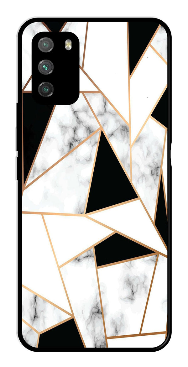 Marble Design2 Metal Mobile Case for Poco M3   (Design No -08)
