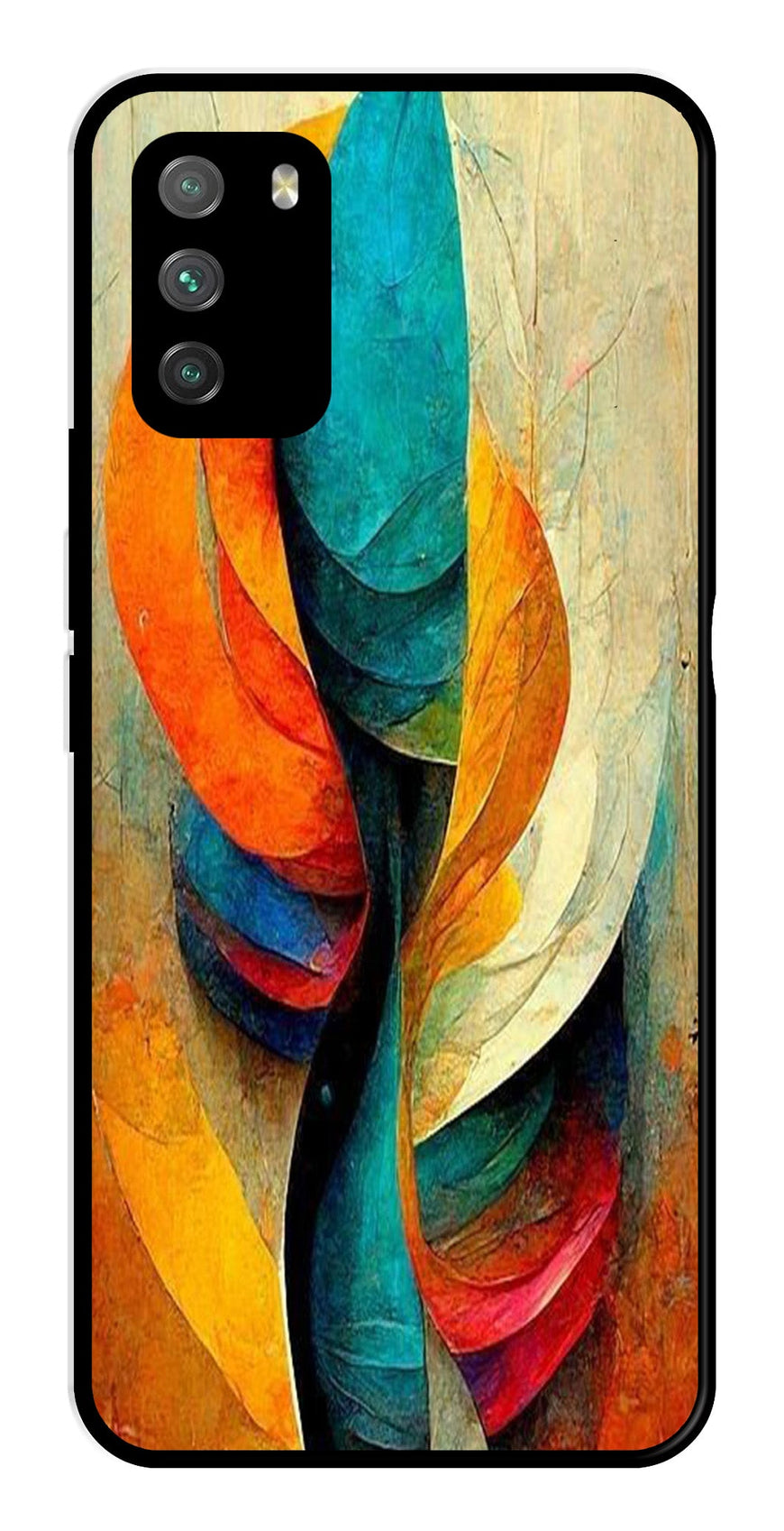 Modern Art Metal Mobile Case for Poco M3   (Design No -11)