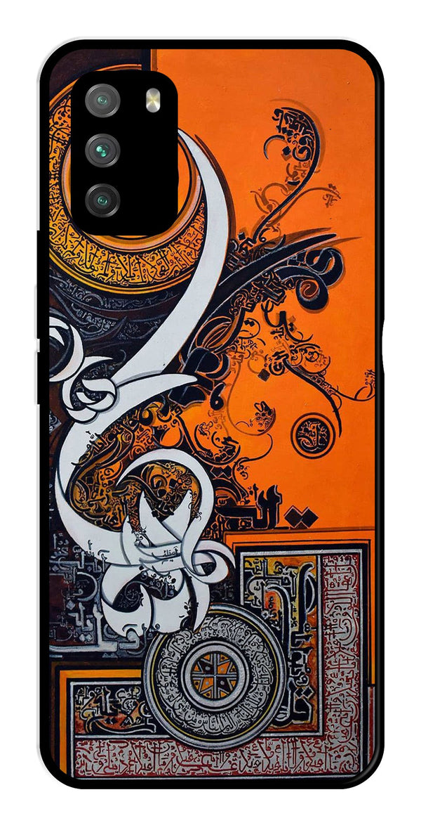 Qalander Art Metal Mobile Case for Poco M3   (Design No -16)