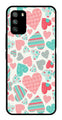 Hearts Pattern Metal Mobile Case for Poco M3   (Design No -22)