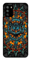 Owl Pattern Metal Mobile Case for Poco M3   (Design No -42)