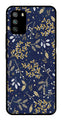 Floral Pattern  Metal Mobile Case for Poco M3   (Design No -52)
