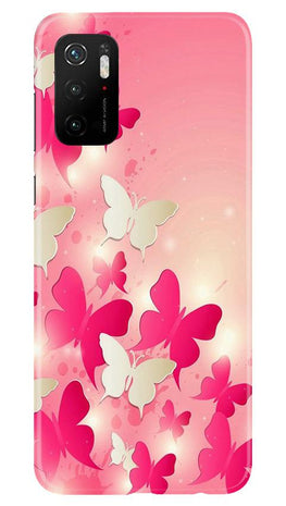 White Pick Butterflies Case for Poco M3 Pro