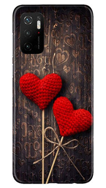 Red Hearts Mobile Back Case for Poco M3 Pro (Design - 80)