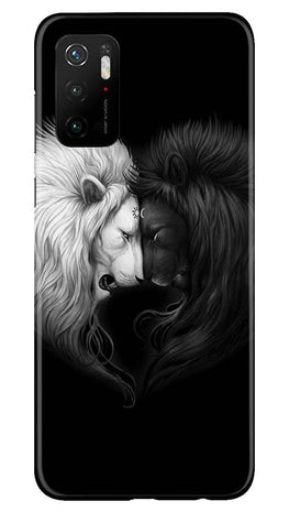 Dark White Lion Case for Poco M3 Pro(Design - 140)