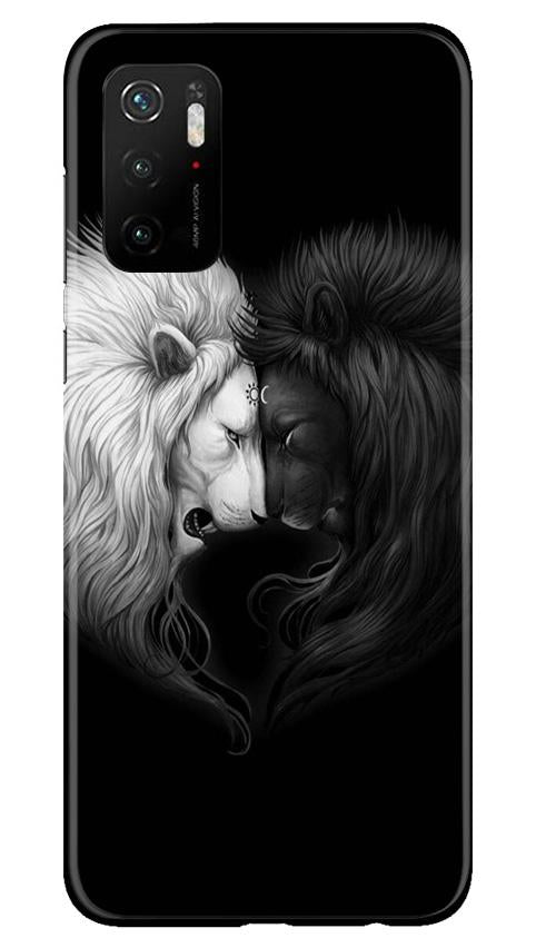 Dark White Lion Case for Poco M3 Pro  (Design - 140)