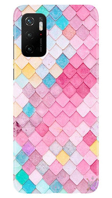 Pink Pattern Mobile Back Case for Poco M3 Pro (Design - 215)