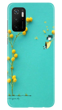 Flowers Girl Mobile Back Case for Poco M3 Pro (Design - 216)