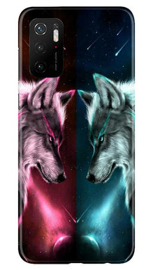 Wolf fight Mobile Back Case for Poco M3 Pro (Design - 221)