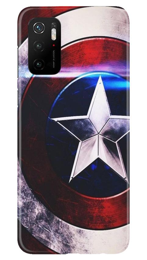 Captain America Shield Case for Poco M3 Pro (Design No. 250)