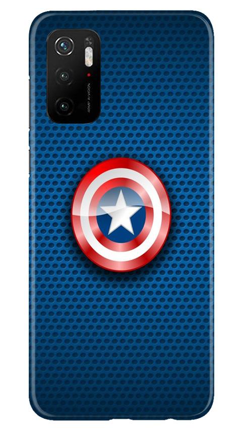 Captain America Shield Case for Poco M3 Pro (Design No. 253)