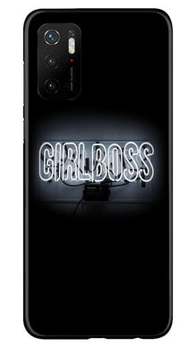 Girl Boss Black Mobile Back Case for Poco M3 Pro (Design - 268)