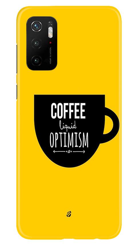 Coffee Optimism Mobile Back Case for Poco M3 Pro (Design - 353)
