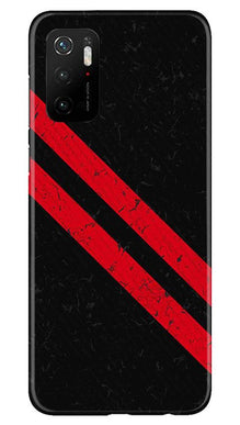 Black Red Pattern Mobile Back Case for Poco M3 Pro (Design - 373)