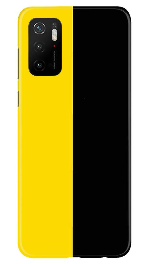 Black Yellow Pattern Mobile Back Case for Poco M3 Pro (Design - 397)