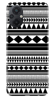 Black white Pattern Mobile Back Case for Poco M5 (Design - 5)