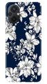 White flowers Blue Background Case for Poco M5