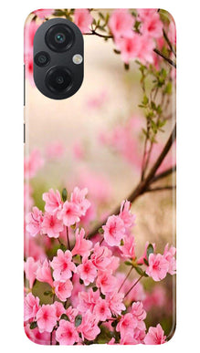 Pink flowers Mobile Back Case for Poco M5 (Design - 69)