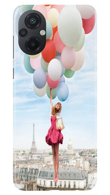 Girl with Baloon Mobile Back Case for Poco M5 (Design - 84)