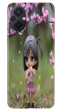 Cute Girl Mobile Back Case for Poco M5 (Design - 92)