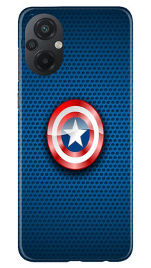 Captain America Shield Mobile Back Case for Poco M5 (Design - 222)