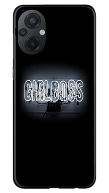 Girl Boss Black Mobile Back Case for Poco M5 (Design - 237)
