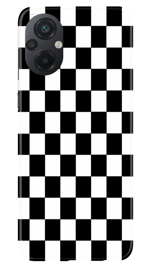Black White Boxes Mobile Back Case for Poco M5 (Design - 331)
