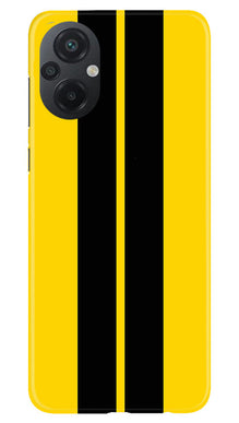 Black Yellow Pattern Mobile Back Case for Poco M5 (Design - 336)