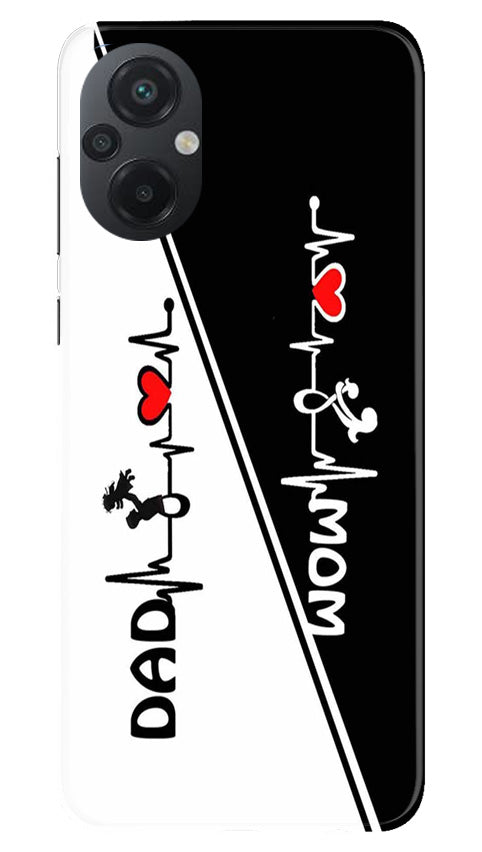Love Mom Dad Mobile Back Case for Poco M5 (Design - 344)