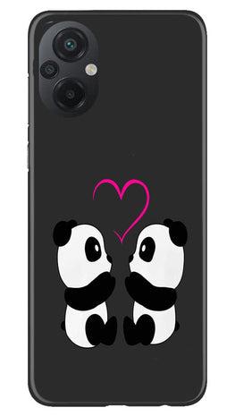 Panda Love Mobile Back Case for Poco M5 (Design - 355)