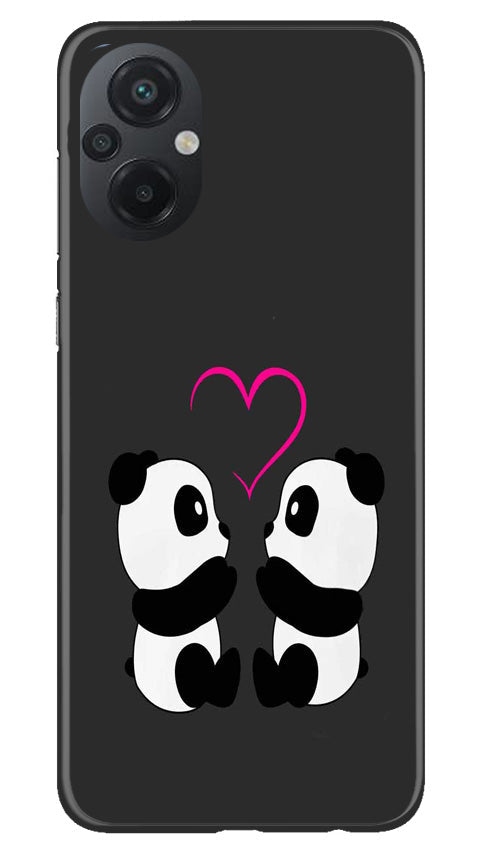 Panda Love Mobile Back Case for Poco M5 (Design - 355)