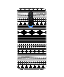 Black white Pattern Mobile Back Case for Poco X2 (Design - 5)