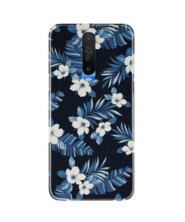 White flowers Blue Background2 Case for Poco X2