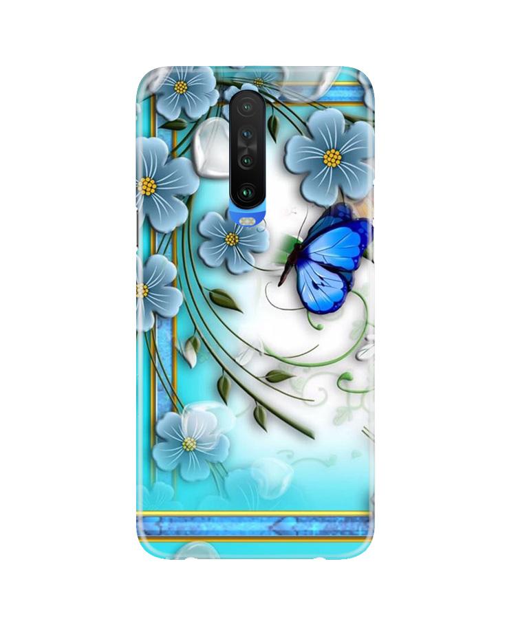 Blue Butterfly Case for Poco X2