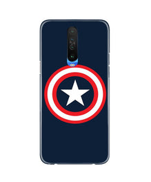 Captain America Mobile Back Case for Poco X2 (Design - 42)
