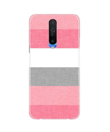 Pink white pattern Mobile Back Case for Poco X2 (Design - 55)