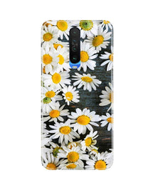 White flowers2 Mobile Back Case for Poco X2 (Design - 62)