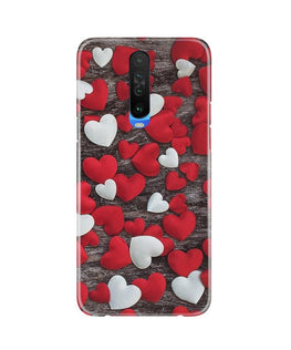 Red White Hearts Case for Poco X2(Design - 105)