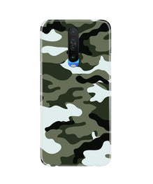 Army Camouflage Mobile Back Case for Poco X2  (Design - 108)