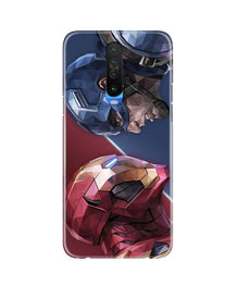 Ironman Captain America Mobile Back Case for Poco X2 (Design - 245)