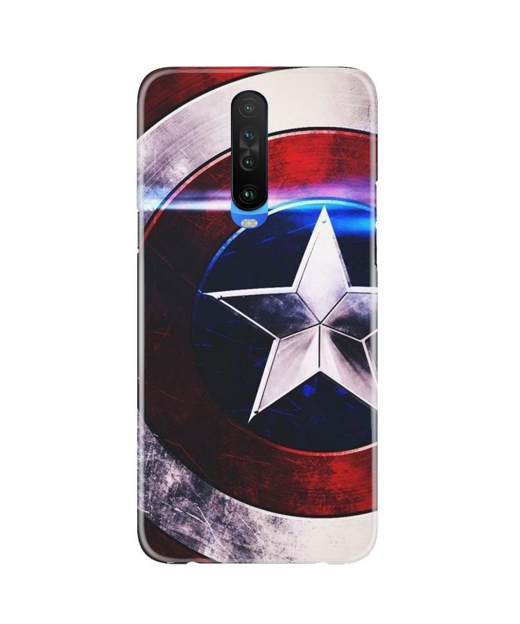 Captain America Shield Case for Poco X2 (Design No. 250)