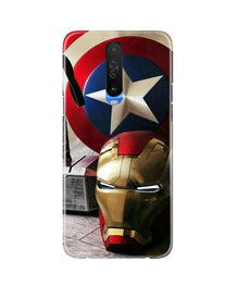 Ironman Captain America Mobile Back Case for Poco X2 (Design - 254)